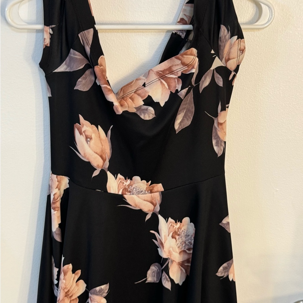 Floral Black Dress